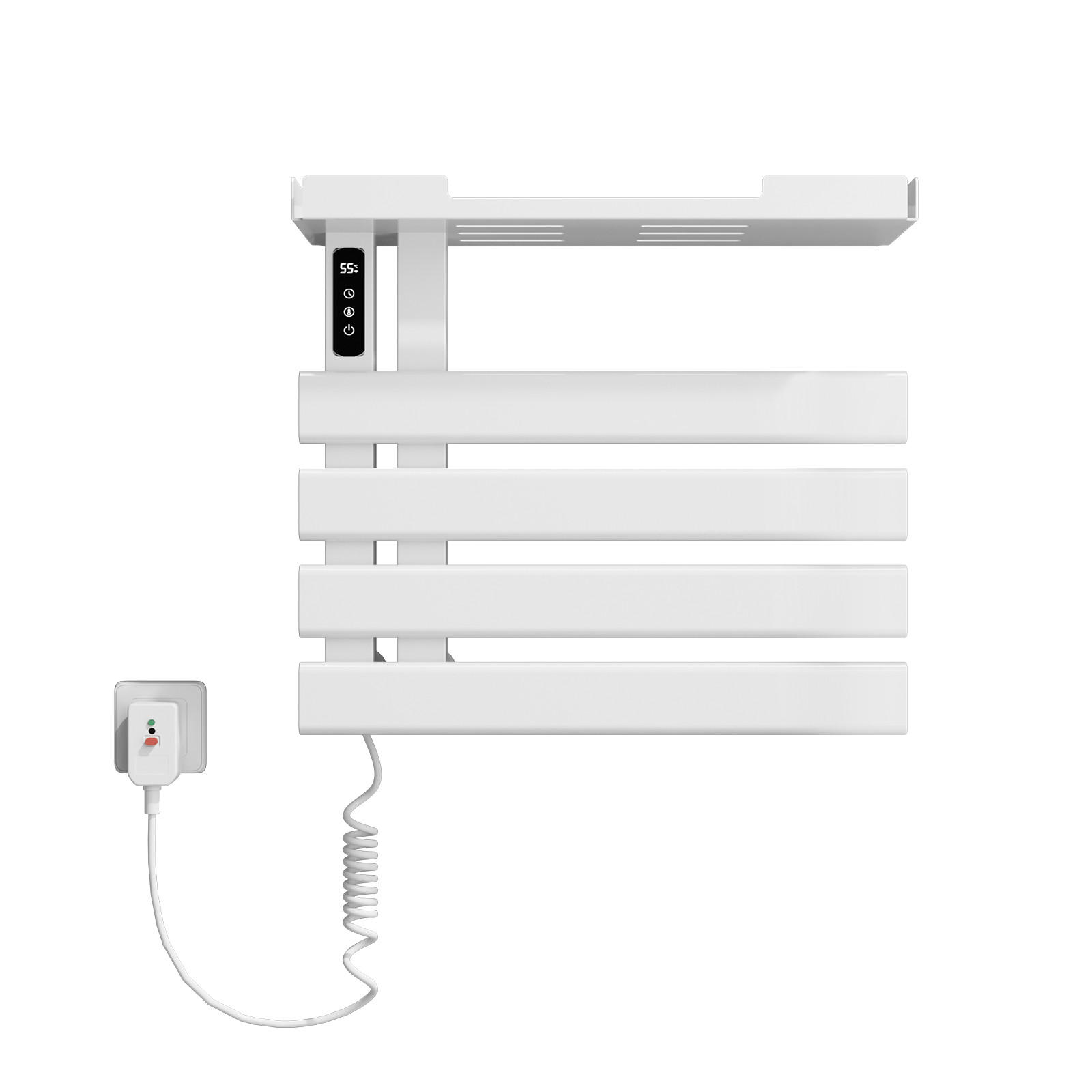 HEIZKÖRPER Elektrisch 45/50 cm Weiß 148 W mit WLAN, Ablage und Carbon-Heizung - Weiß, Metall (50/45/18.5cm) - S'AFIELINA