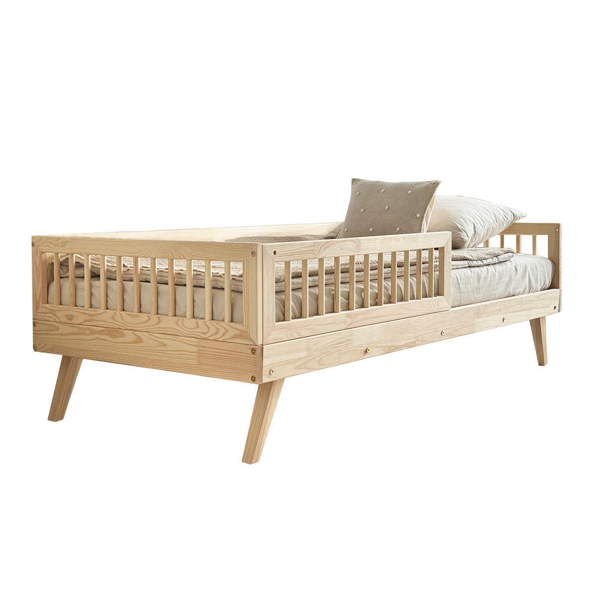 POSTEĽ 90/190 Maylis Prírodné drevo - hnedá, drevo (90/190cm) - Petits-meubles