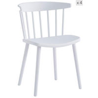 STUHL 4er-Set Polypropylen Weiß - Weiß, Kunststoff (46.5/75/41.5cm) - Nordlys