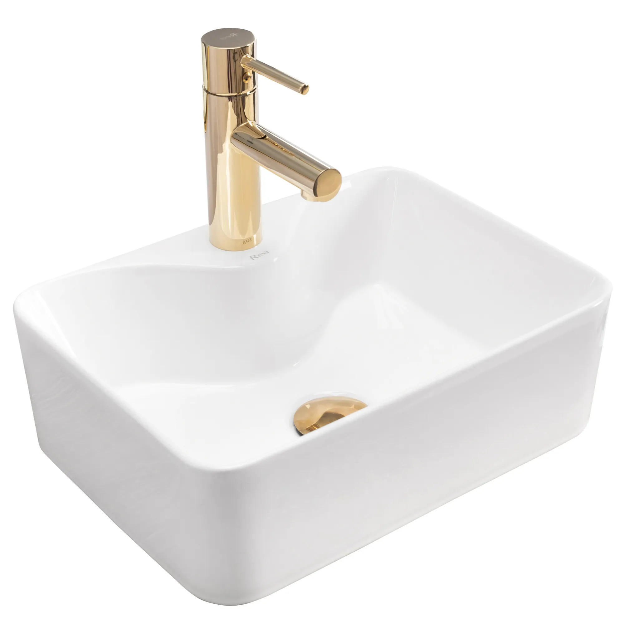 REA Aufsatzwaschbecken Weiß 31x13x41 cm