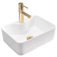 AUFSATZWASCHBECKEN Rea Kelly Mini - Weiß, Keramik (31/13/41cm) - REA