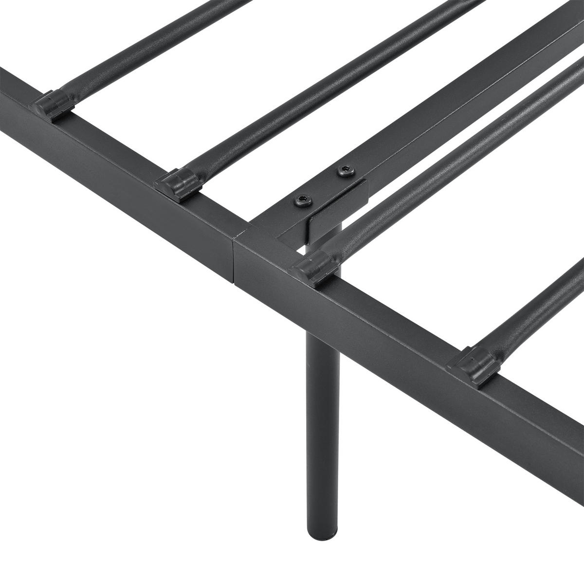 METALLBETT Apolda - Schwarz, Metall (90/200cm) - [en.casa]