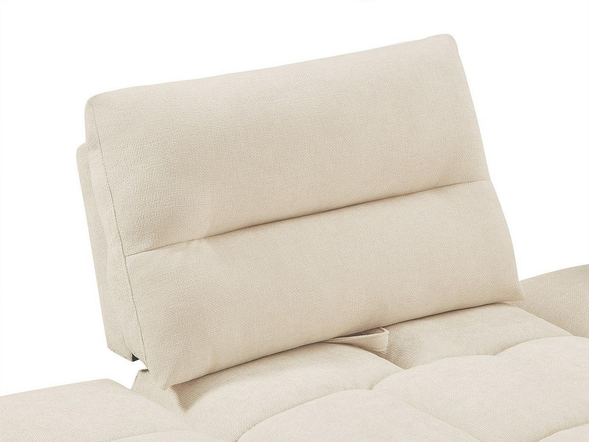 ECKSESSEL mit verstellbarer Rückenlehne - Strukturstoff - Beige - APOLIU - Beige, Textil (113/93/113cm) - Vente-Unique