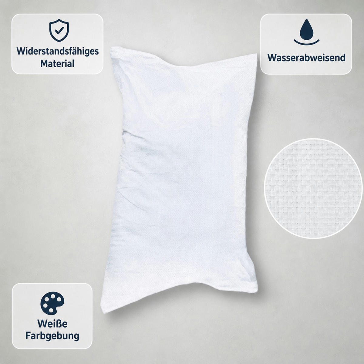 GEWEBESACK - Weiß, Kunststoff (135/65/5cm) - BONI-SHOP