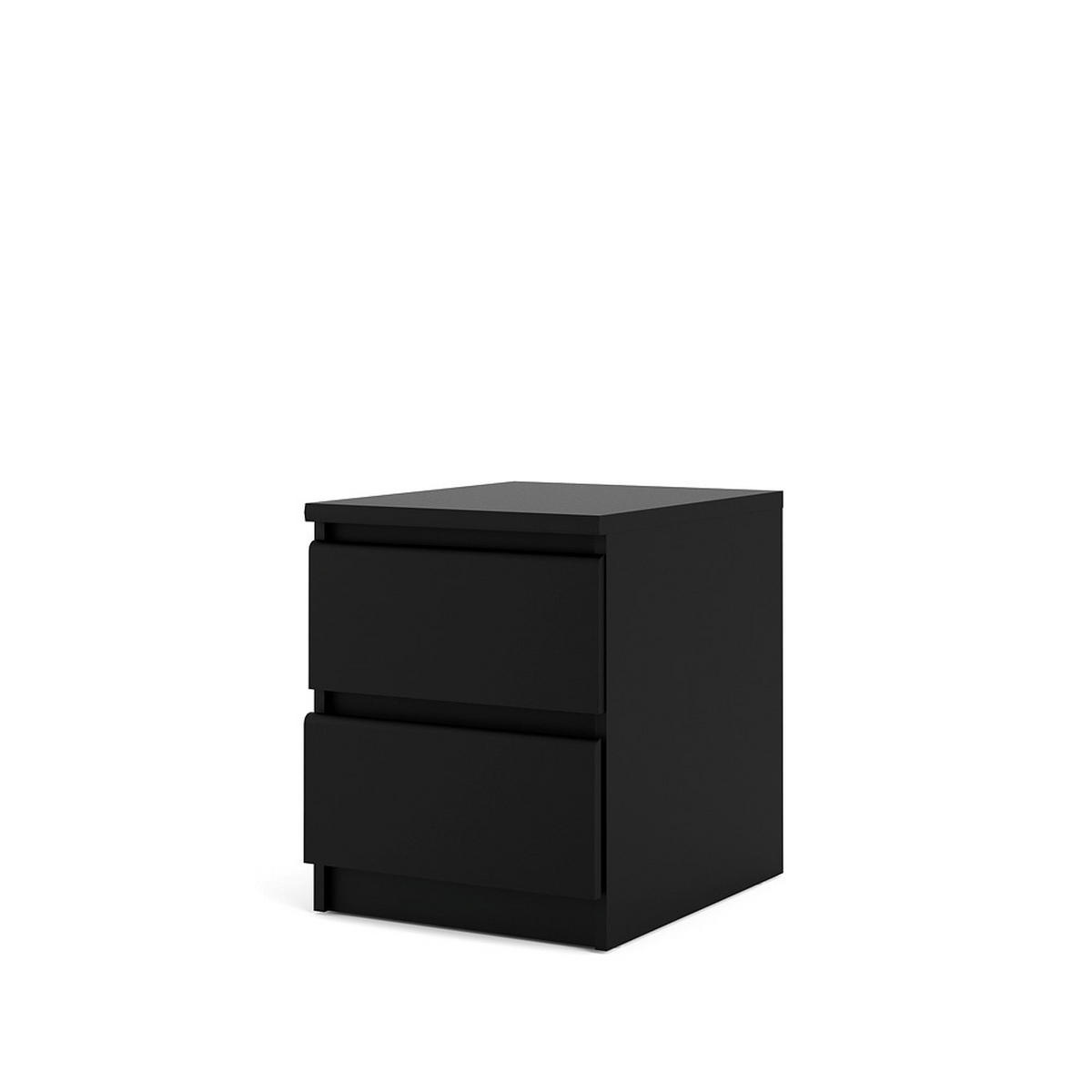 NACHTSCHRANK mattschwarz - Schwarz, Holzwerkstoff (40/50/50cm) - ebuy24