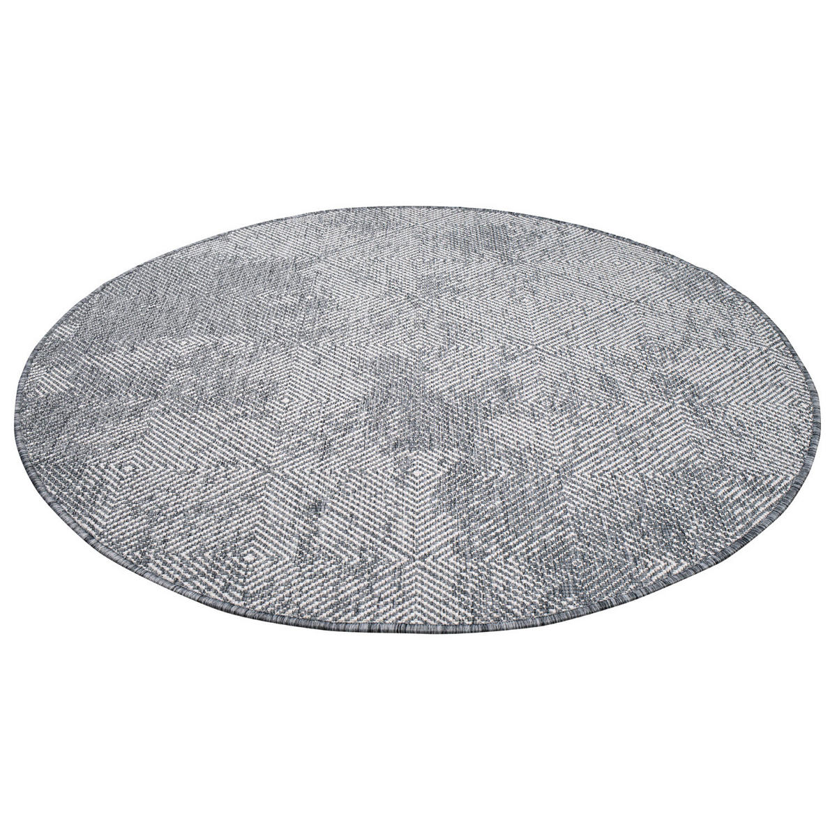 OUTDOOR-TEPPICH DuoRug 5845 Grau 120x120 cm - Grau, Textil (120/120cm) - carpet city