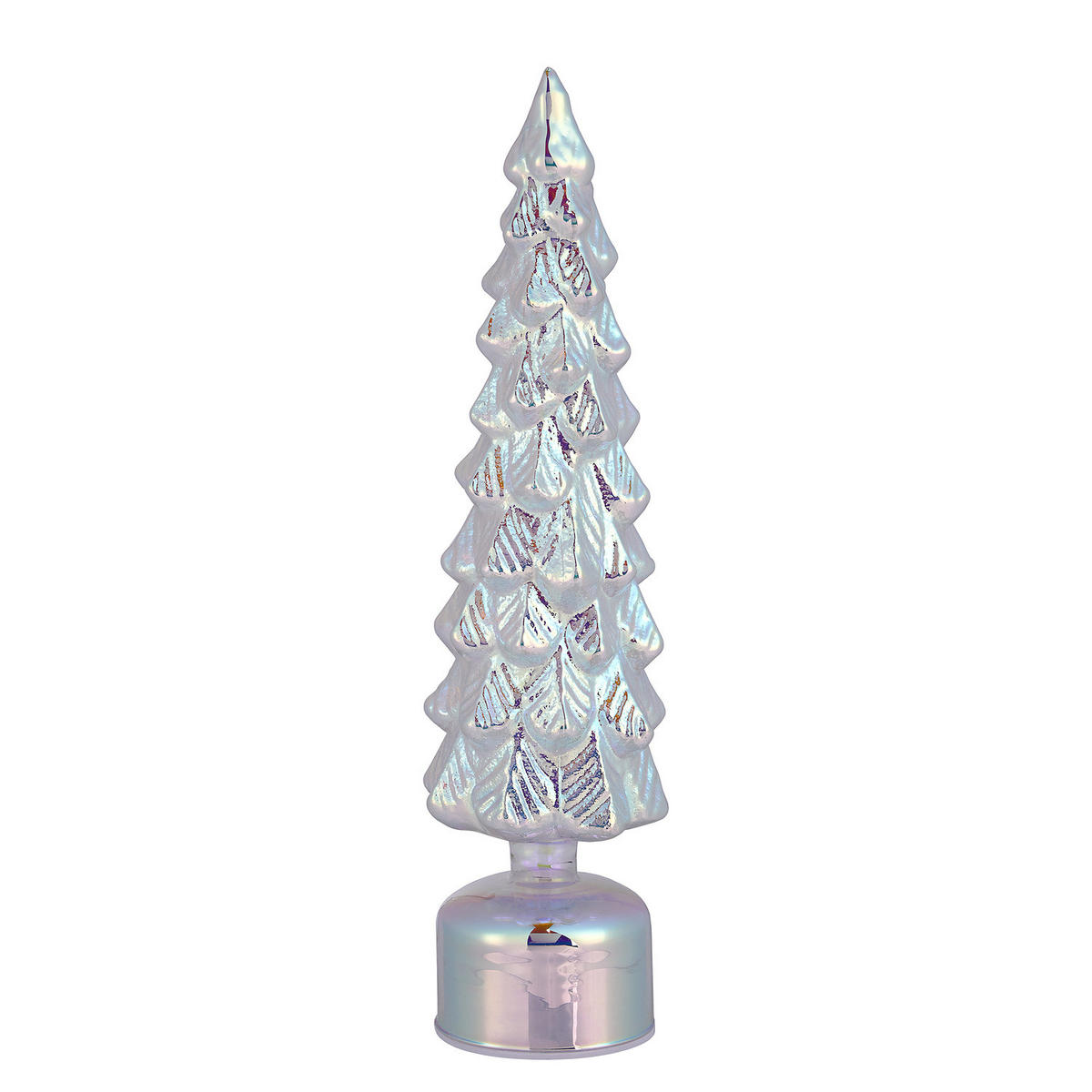 DEKOFIGUR LED-Tanne rotierend Xmas - Transparent, Glas (10/40/10cm) - Butlers