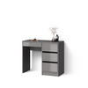 SCHMINKTISCH Imola Grau mit 4 Schubladen - Grau, Holzwerkstoff (40/90/75cm) - Livinity®