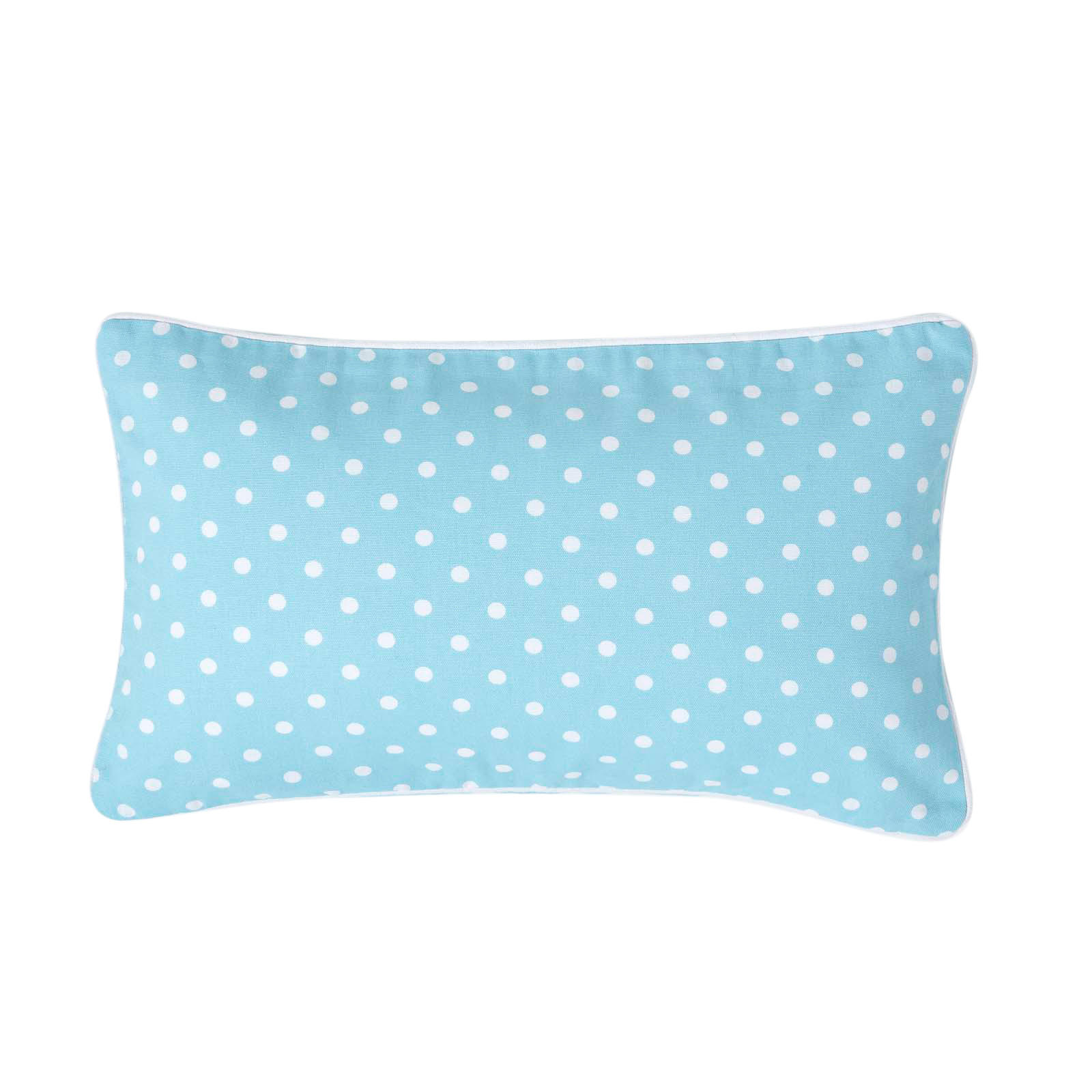 KISSENHÜLLE Polka Dots 30/50 cm, 100% Baumwolle - Blau, Textil (30/50cm) - Homescapes