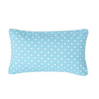 KISSENHÜLLE Polka Dots 30/50 cm, 100% Baumwolle - Blau, Textil (30/50cm) - Homescapes
