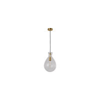 HÄNGELEUCHTE Gabriela, Transparent und goldfarben, 39cm - Transparent, Glas (24/24/39cm) - KOSILUM
