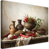 LEINWANDBILD Essen & Trinken 100x70cm - Beige, Textil (100/70cm) - Feeby