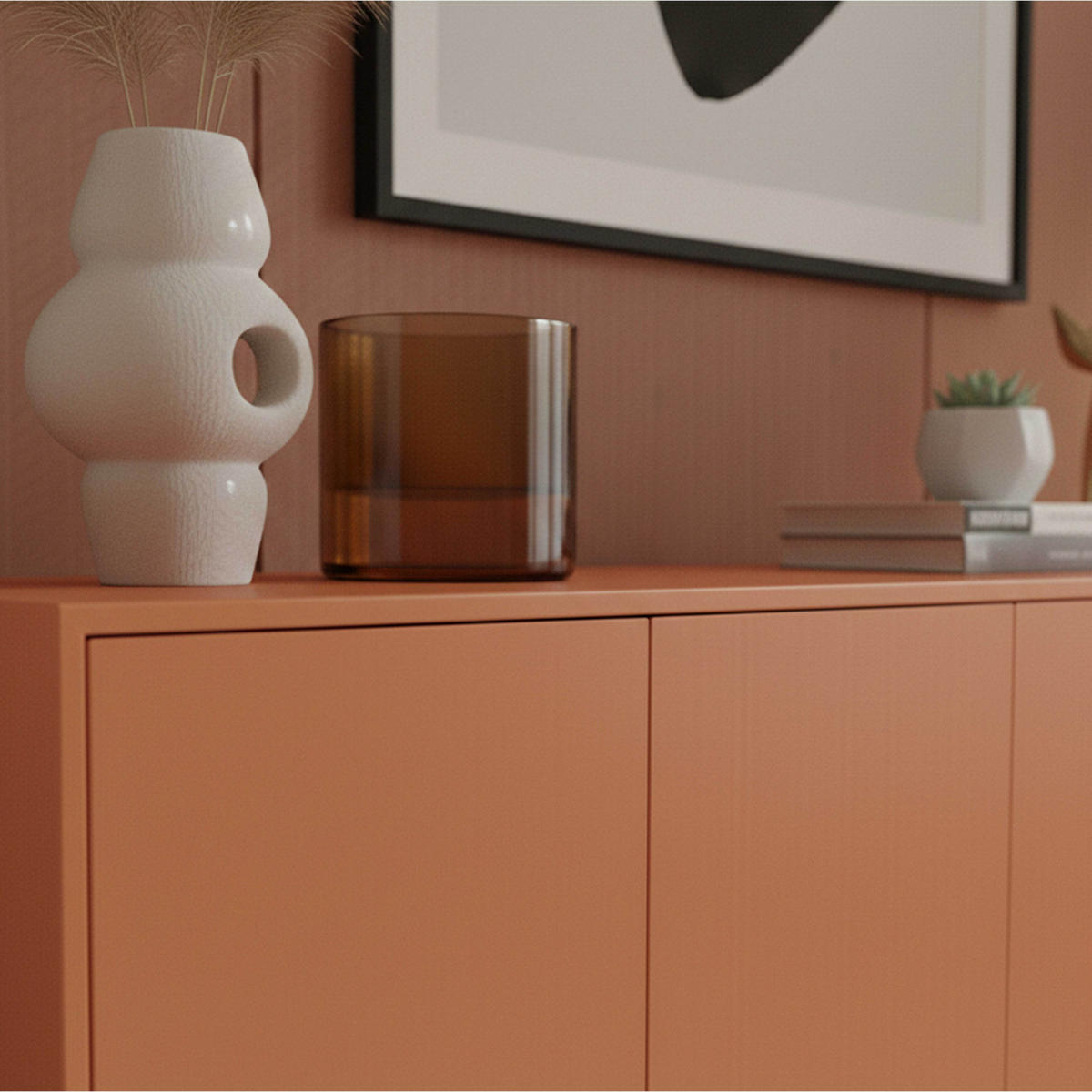 SIDEBOARD 160 cm, Orange - Rot/Orange, Holz (45/80/160cm) - Oviala