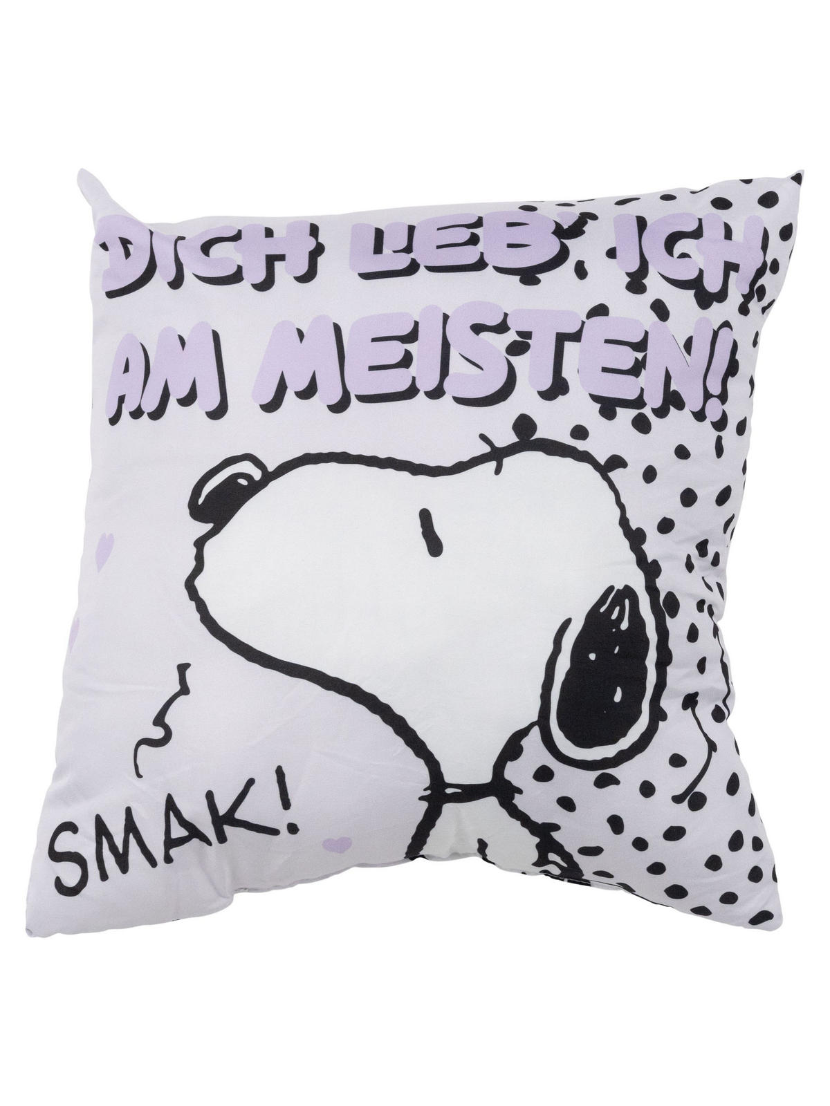 ZIERKISSEN The Peanuts Snoopy Dich lieb ich am meisten Weiß 40 x 40 cm - Weiß, Textil (40/40/10cm) - United Labels