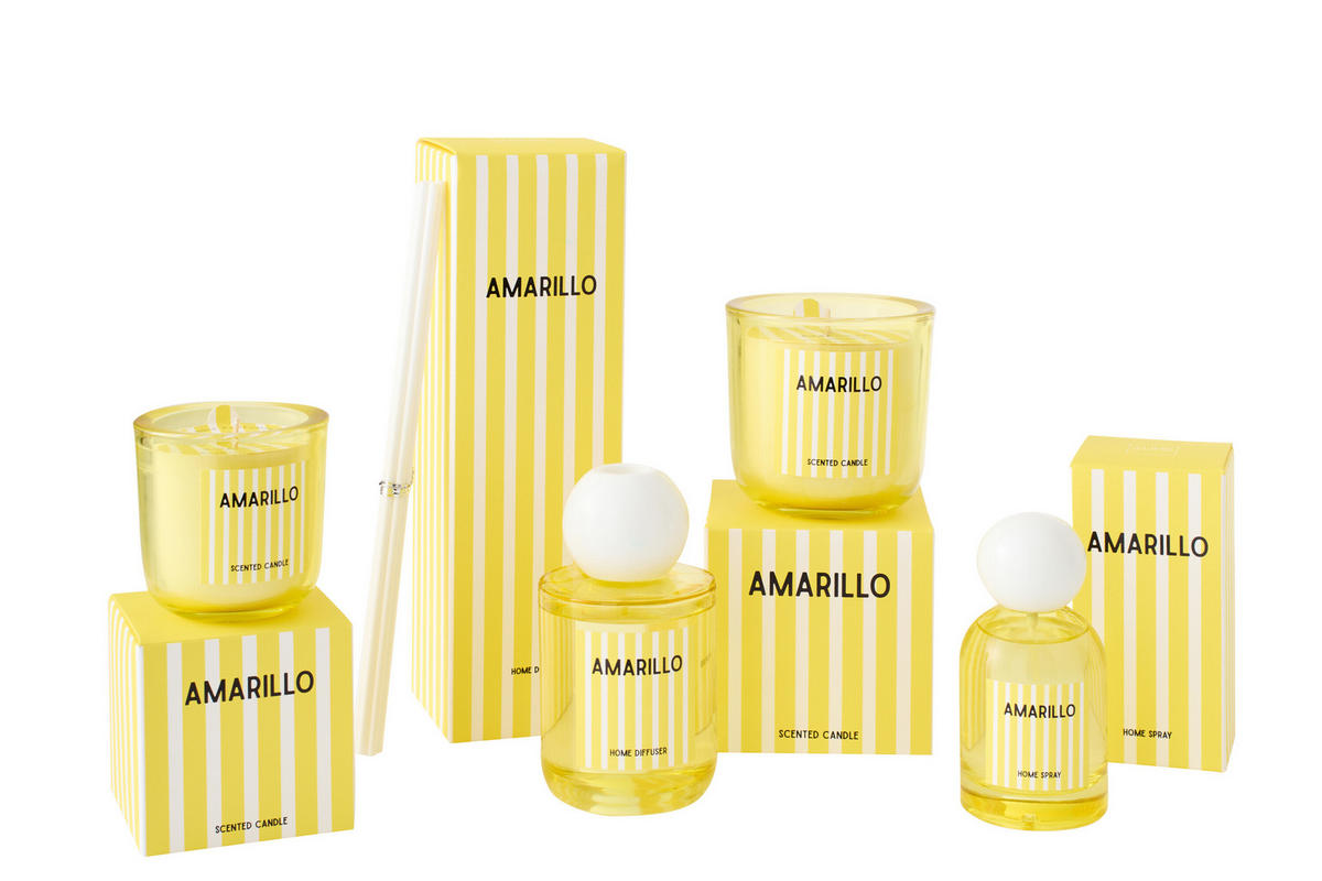 DUFTKERZE AMARILLO Gelb - Gelb, Paraffin (9.5/10cm) - J-Line