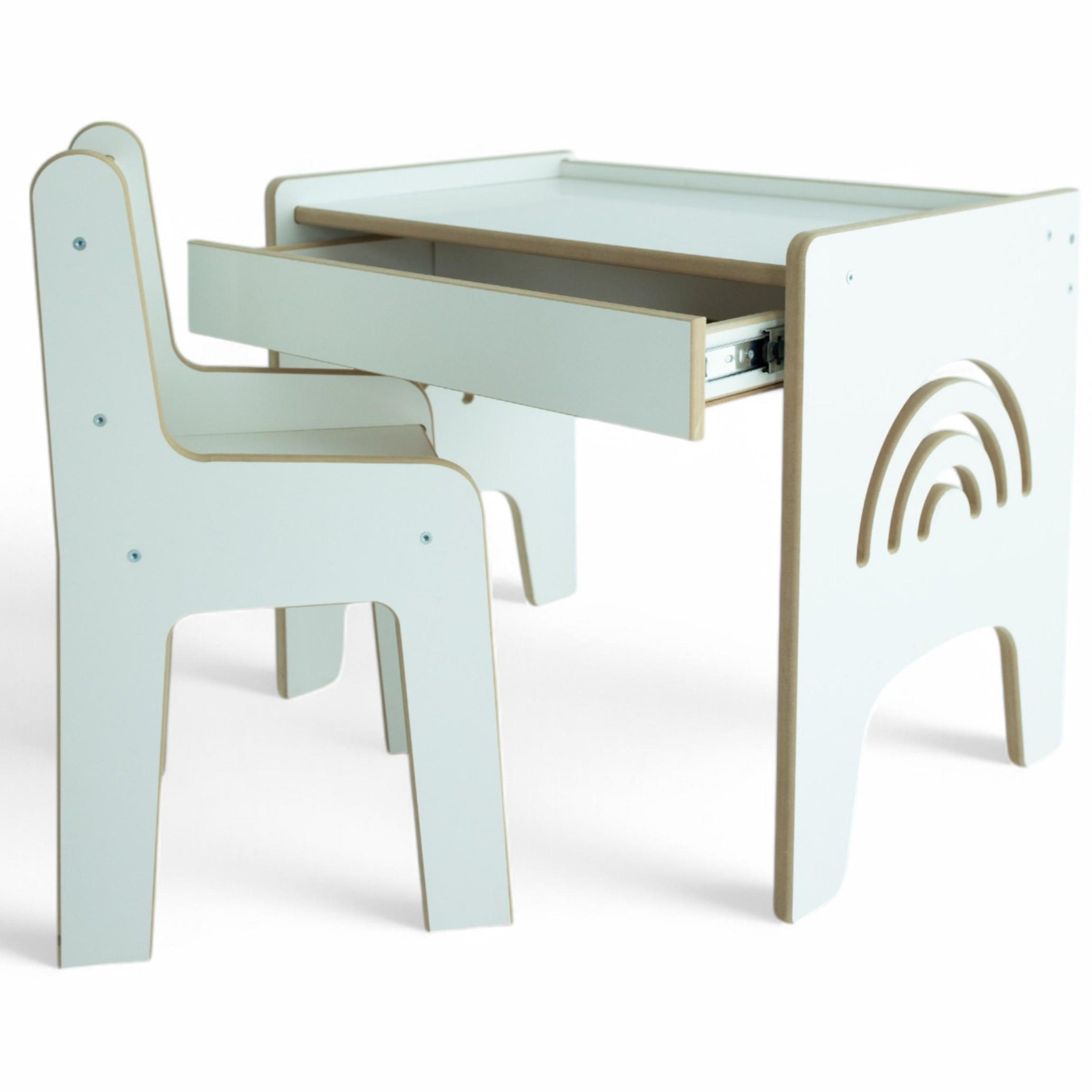 SCHREIBTISCH Montessori 45/52/66 - Weiß, Holzwerkstoff (45/52/66cm) - RAUMHIRSCH FURNITURE