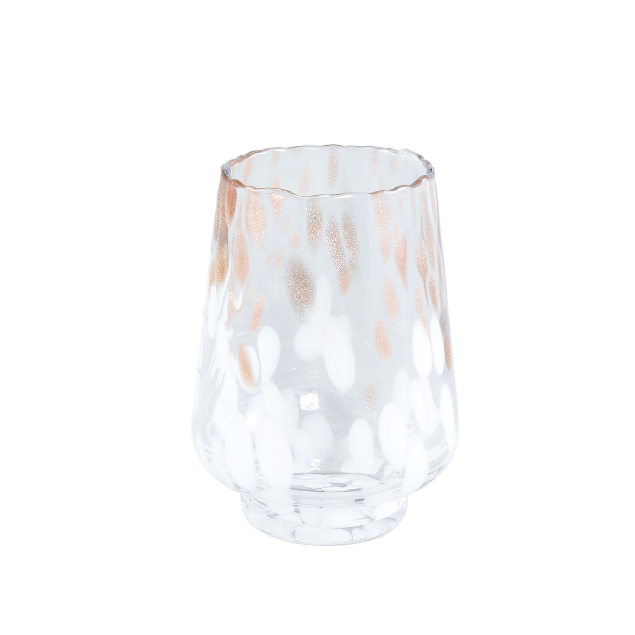 WINDLICHT Angelina Weiß 12/12/16cm - Weiß, Glas (12/16/12cm) - PTMD Collection