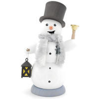 RAUCHFIGUR Schneemann mit Laterne 13 cm - Multicolor, Holz (6/13/10cm)