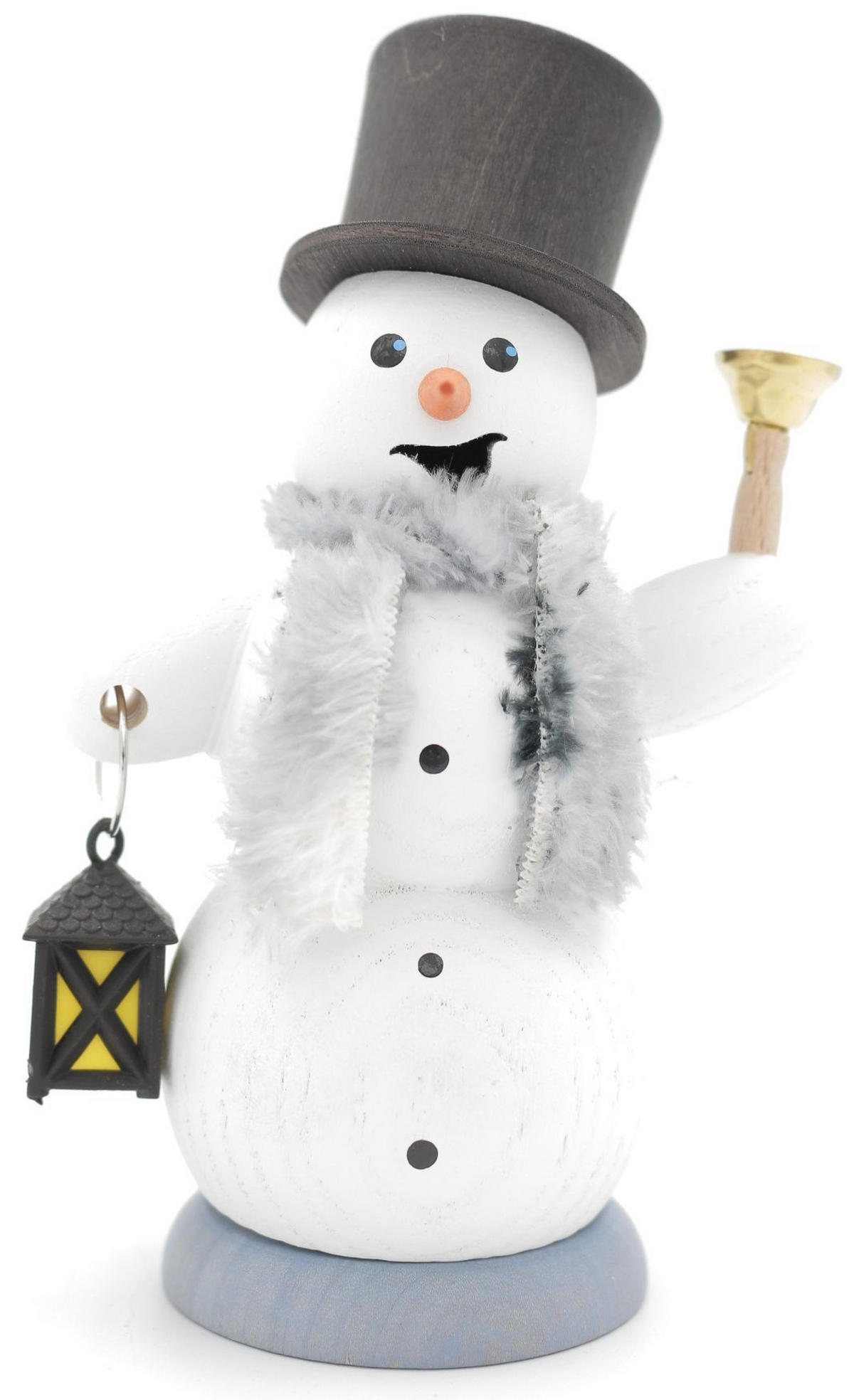 RAUCHFIGUR Schneemann mit Laterne 13 cm - Multicolor, Holz (6/13/10cm)