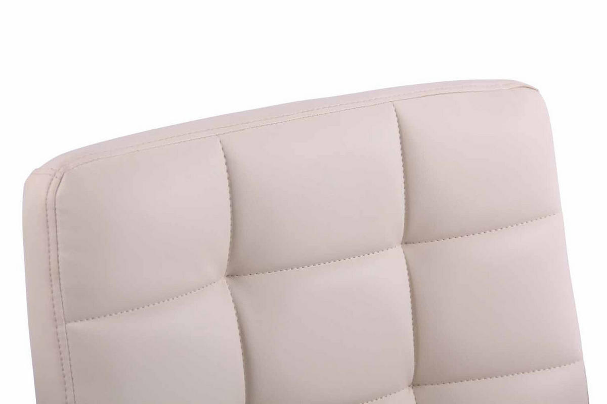 BÜROSTUHL Deal, Kunstleder Creme - Creme, Textil/Metall (56/104/62cm) - TPFLiving
