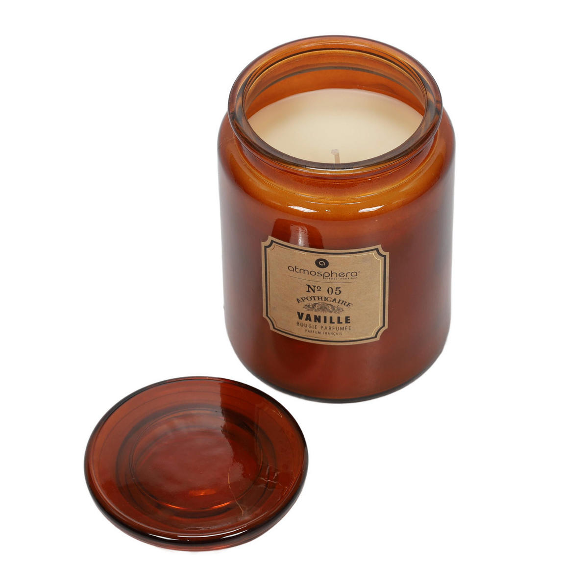 DUFTKERZE im Dekoglas 10/10/14,5 cm - Orange, Glas (10/14.5cm) - Atmosphera Createur d´interieur