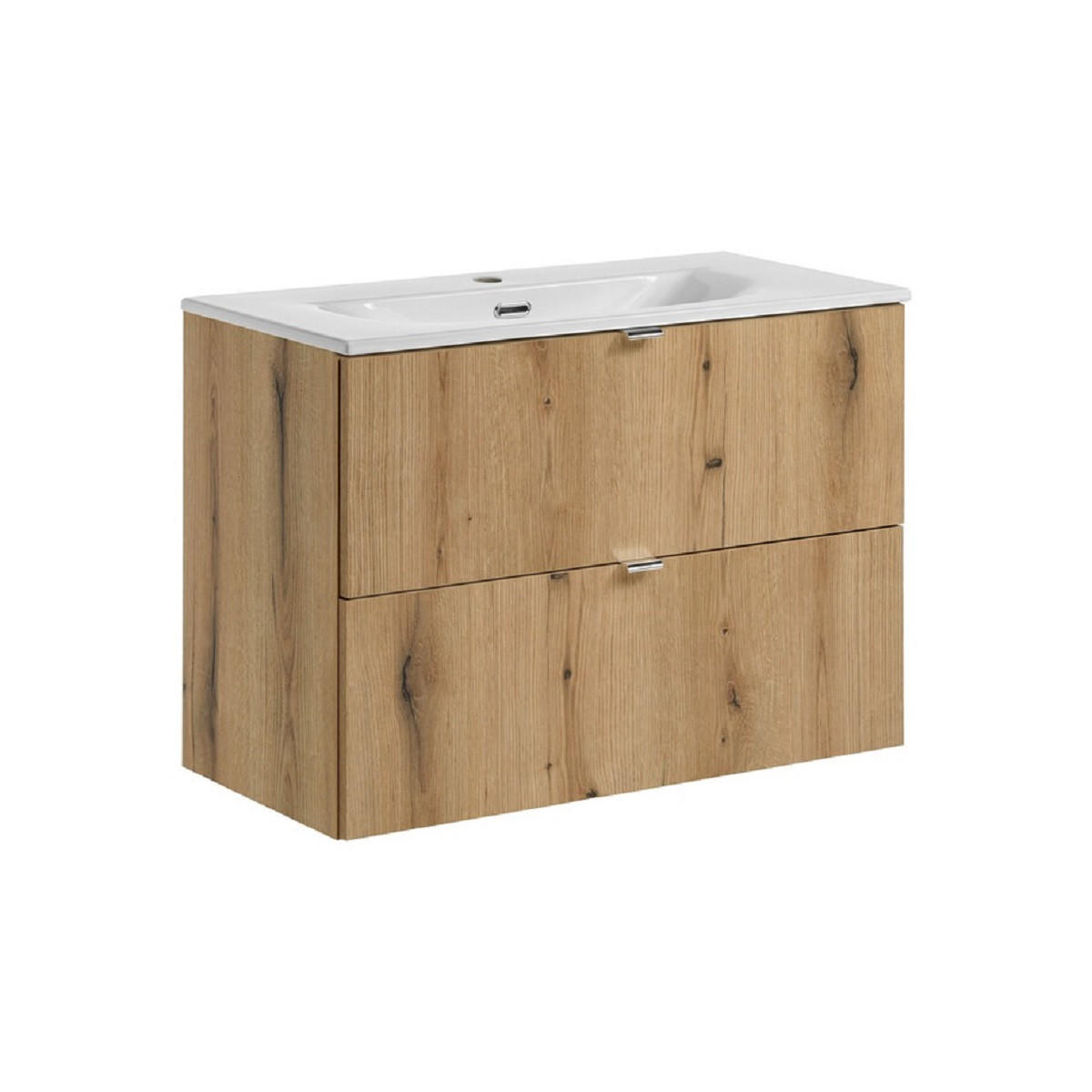 Milaros Markt Waschtischkombi Eiche Wotan 80x57x40 cm