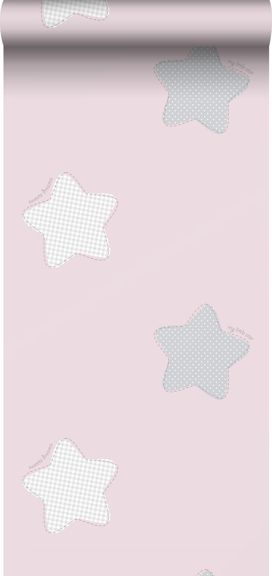 TAPETE Sterne 53 cm x 10 m - Pink, Papier (53/0.1cm) - Sanders & Sanders
