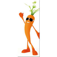 GLASBILD 30x80 cm Küche lustig orange - Gelb, Glas (30/80cm) - artissimo