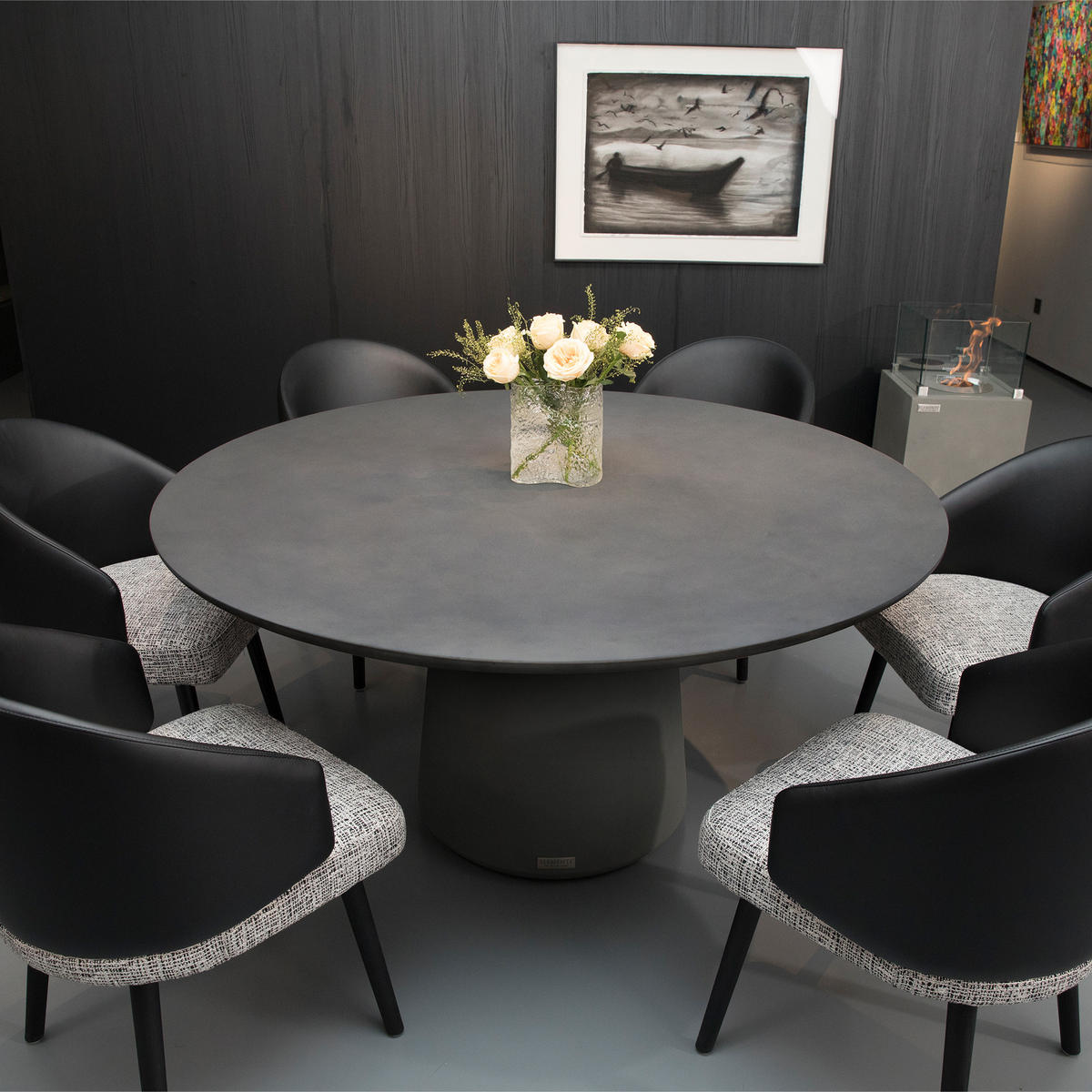 ESSTISCH RIO Groß aus Beton 152x152x75 - Grau, Naturmaterialien (152/152/75cm) - Elementi