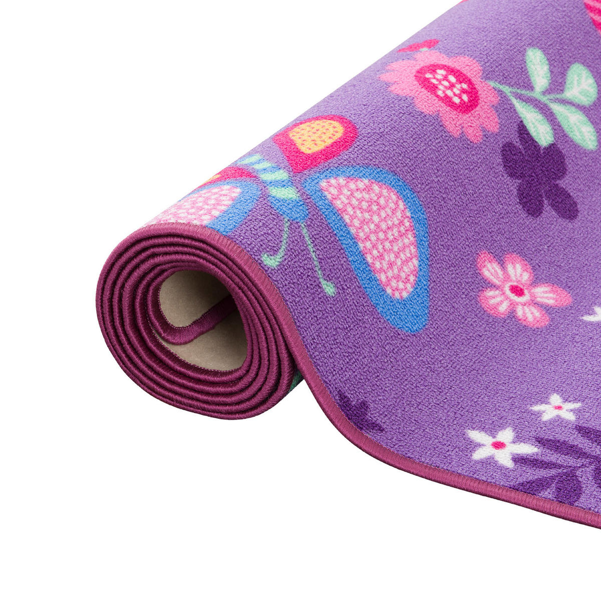 KINDER SPIEL TEPPICH SCHMETTERLING - Lila, Textil (80/200cm) - Snapstyle