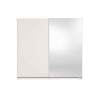 SCHWEBETÜRENSCHRANK RADEN 221/207/60cm 2-türig mit Spiegel Weiß - Weiß, Holzwerkstoff (221/207/60cm) - MASSENO