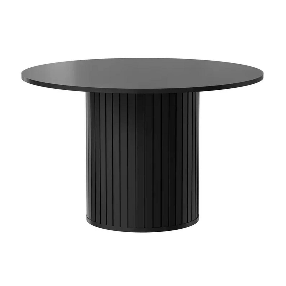 ESSTISCH Zante Schwarz 120 cm - Schwarz, Holzwerkstoff (120/120/75.2cm) - Selsey