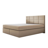 BOXBETT mit Pocket und Bonellmatratze - Mallorca - Sehr Weich Modern Bett ohne Bettkasten - 200x200 cm - Beige - Beige, Kunststoff (200/200cm) - Trada