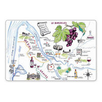 TISCHSET Dessin Vignoble Bordeaux passend 45 x 30 cm - Multicolor, Textil (30/45cm) - Winkler