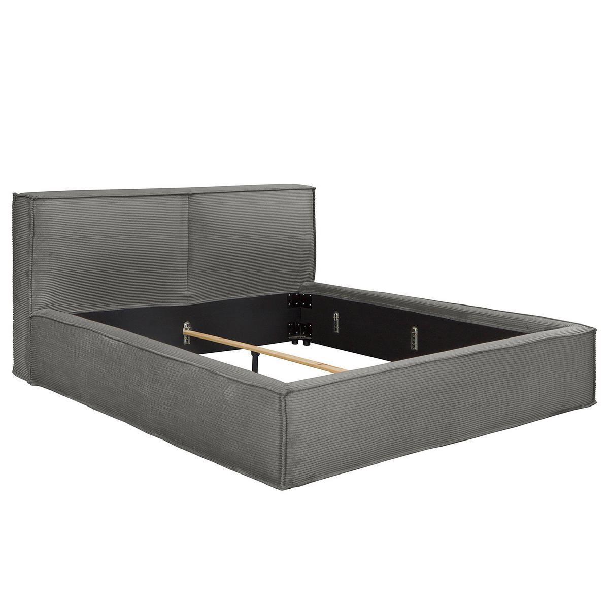 POLSTERBETT - Graphitfarben, Textil (160/200cm) - home24