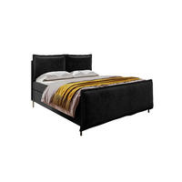 BOXSPRINGBETT VERO PLUS Cordstoff Schwarz 160/200 cm - Schwarz, Holzwerkstoff/Textil (160/200cm) - 99rooms