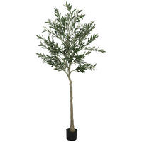 KUNSTPFLANZE, Künstlicher Olivenbaum 180 cm, für Zuhause, Büro, Wohnzimmer, Schlafzimmer, Grün - Multicolor, Kunststoff (180cm) - FORIOUS