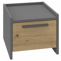 NACHTTISCH ALTIVO 1SW Anthrazit Grau-Artisan Eiche 36/35,6/29,6 cm - Anthrazit/Eiche Artisan, Holzwerkstoff (36/29.6/35.6cm) - Matkam Möbel