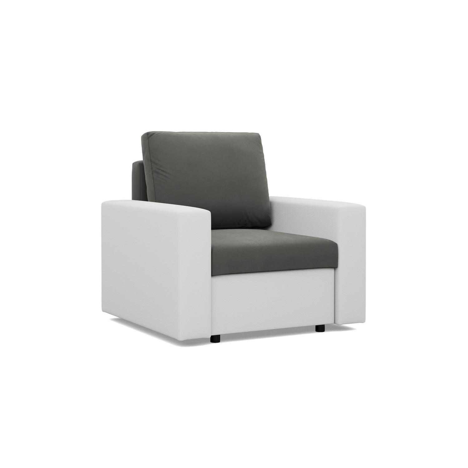 LOUNGESESSEL LUNA, BONELL, Dunkelgrau + Grau - Dunkelgrau/Hellgrau, Textil (83/92/92cm)