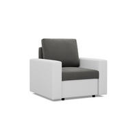 LOUNGESESSEL LUNA, BONELL, Dunkelgrau + Grau - Dunkelgrau/Hellgrau, Textil (83/92/92cm)