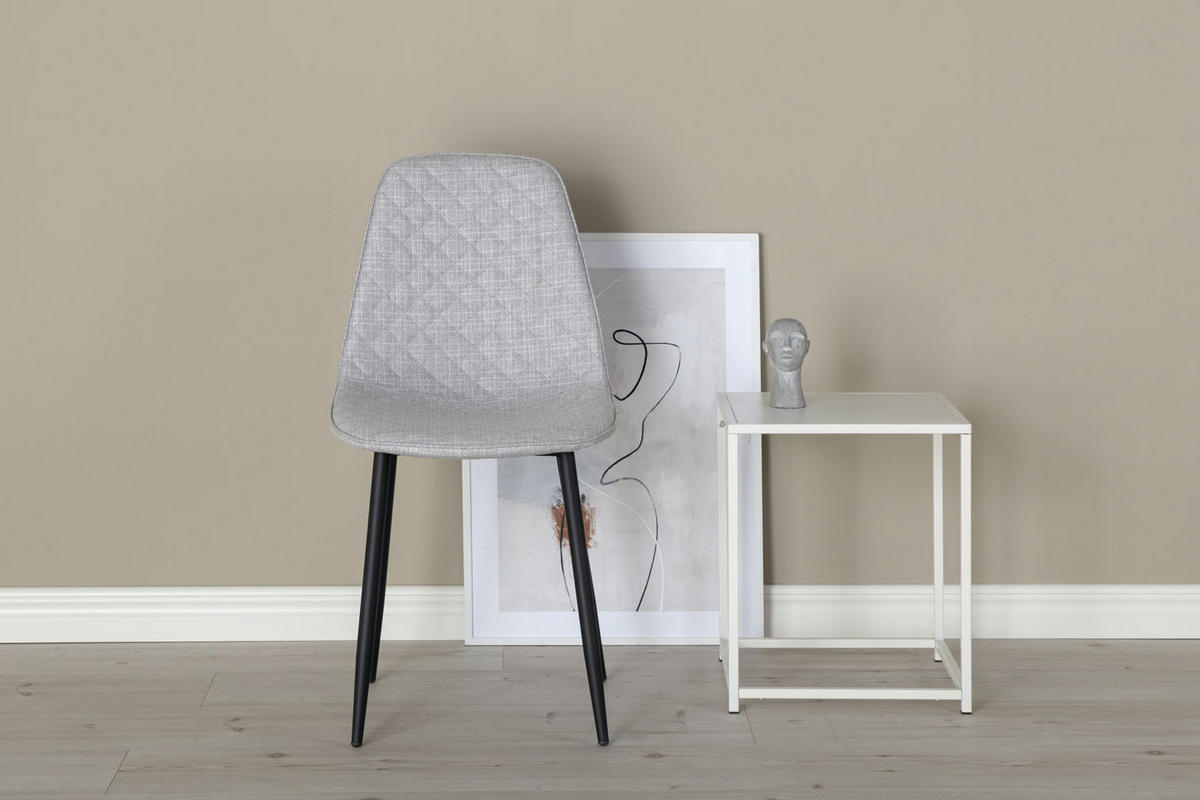 STUHL 2er-Set grau - Grau, Holzwerkstoff (44/86/52cm) - ebuy24