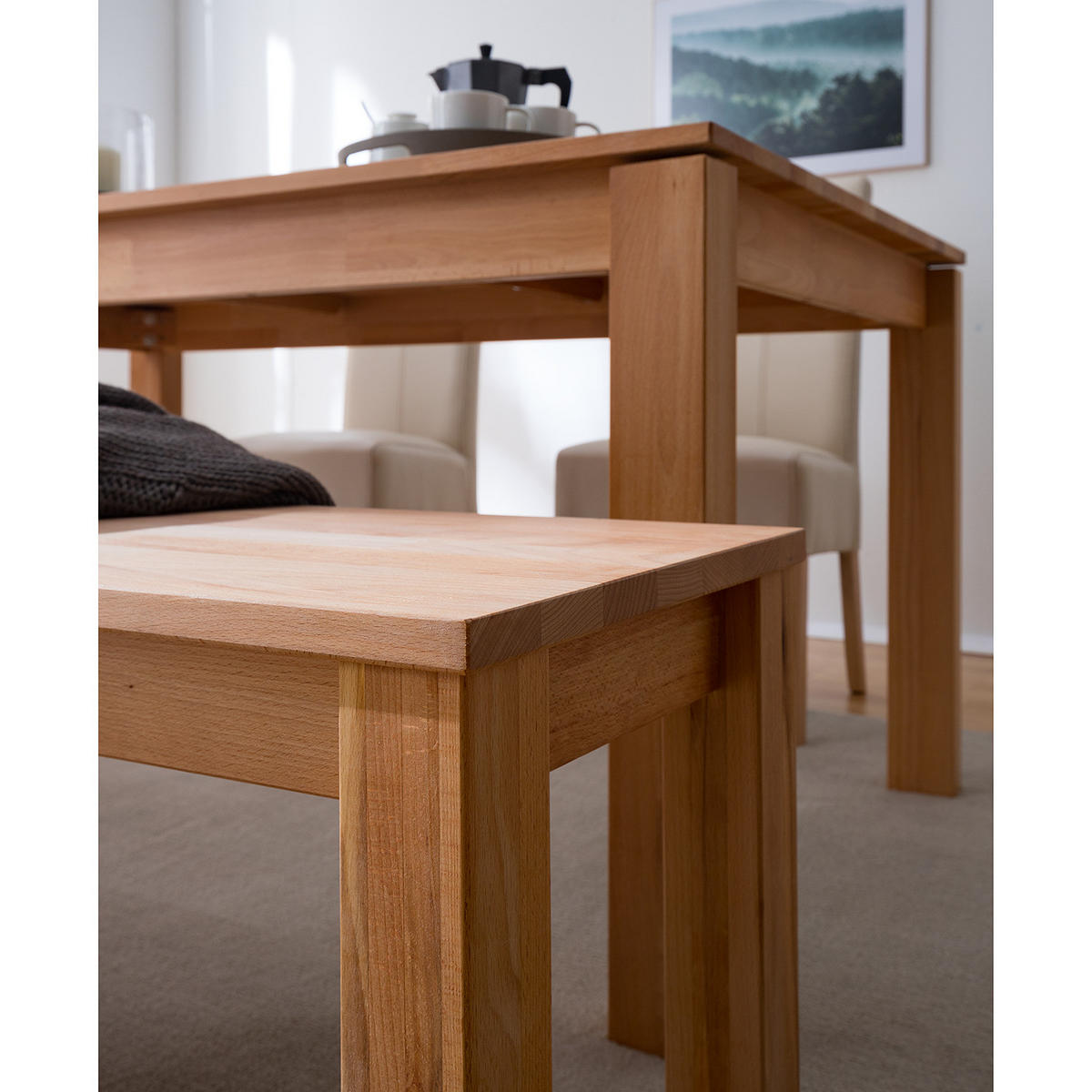 SITZBANK - Buche massiv - Buchefarben, Holz (180/45/35cm) - home24