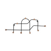 WANDGARDEROBE Maze 71/4/27 cm - Schwarz, Metall (4/27/71cm) - Present Time
