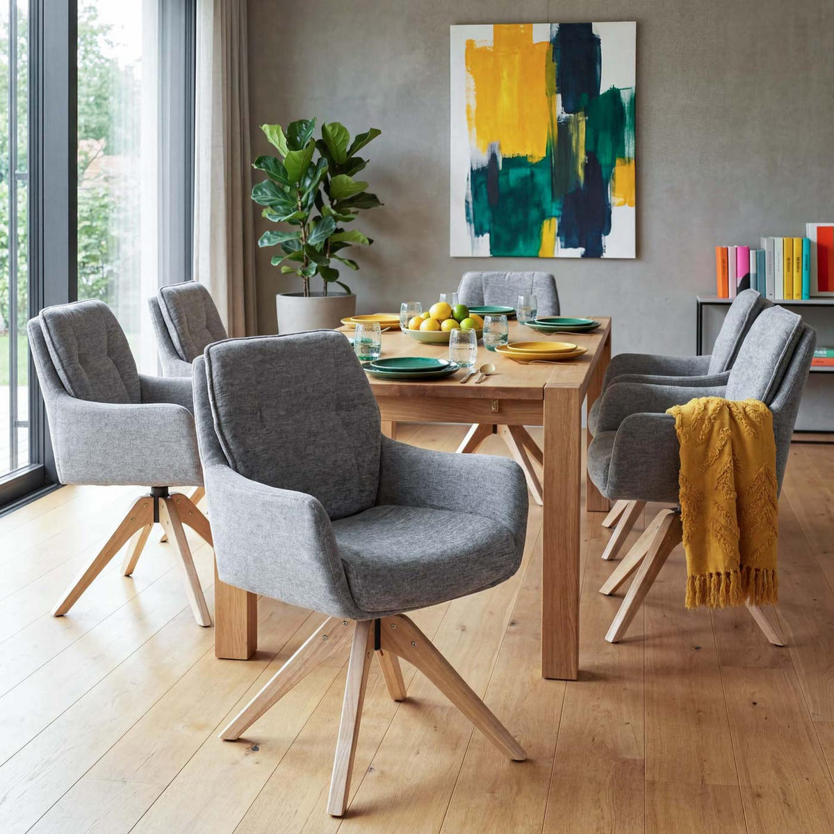 JÍDELNÍ ŽIDLE Šedá, sada 2 ks - šedá, textil (60/88/65cm) - MCW