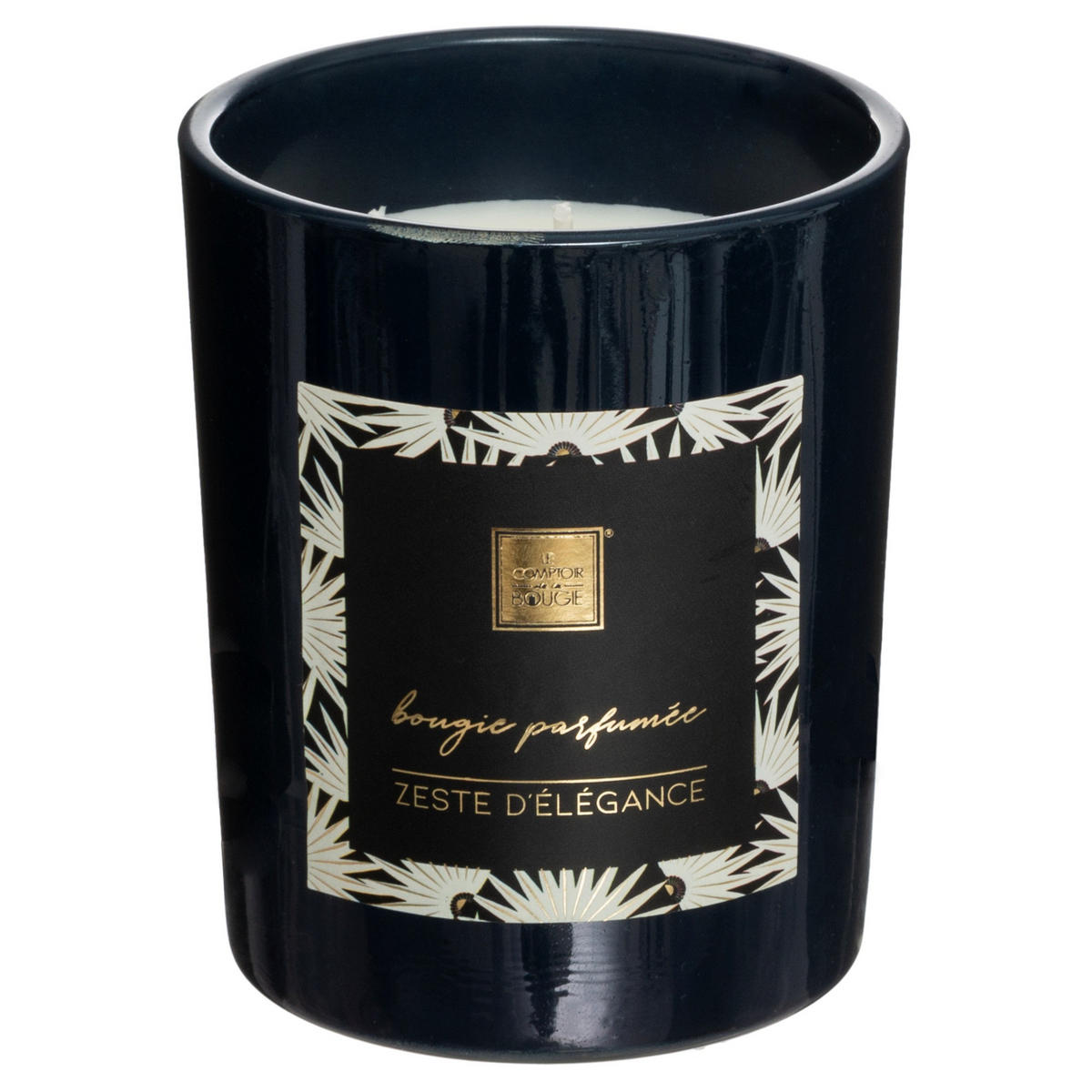 DUFTKERZE mit Glaskuppel Feel 10/10/20 cm - Dunkelblau, Paraffin (10/20cm) - Atmosphera Createur d´interieur