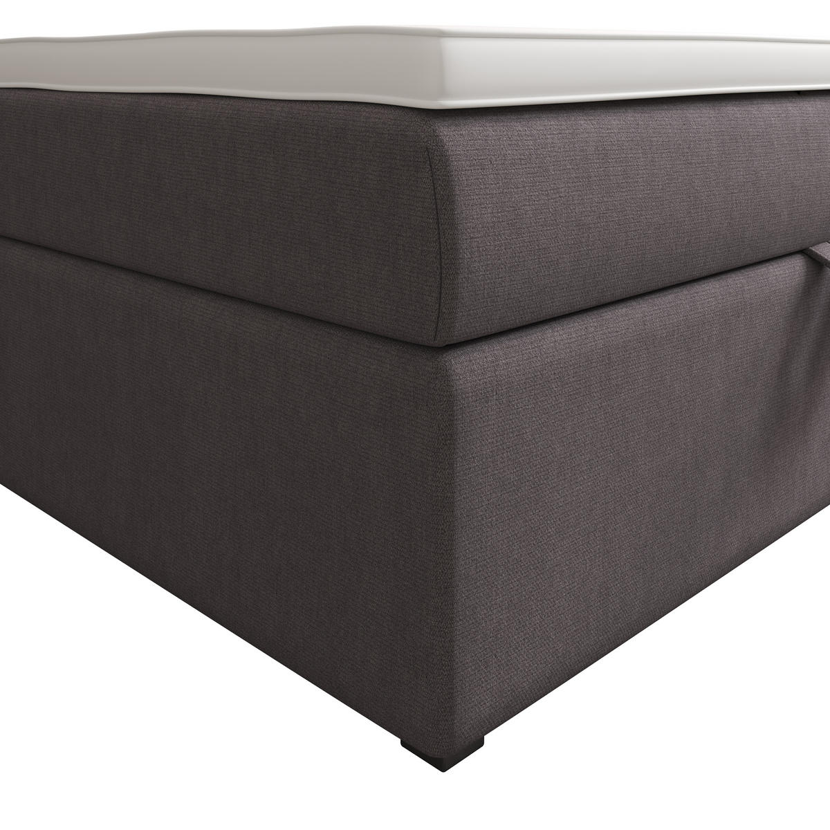 BOXBETT FADO 11 120x200, mit Matratze H3, Bonell und Topper, Cosmic 160 - Hellgrau, Holz/Kunststoff (120/200cm) - Bedante