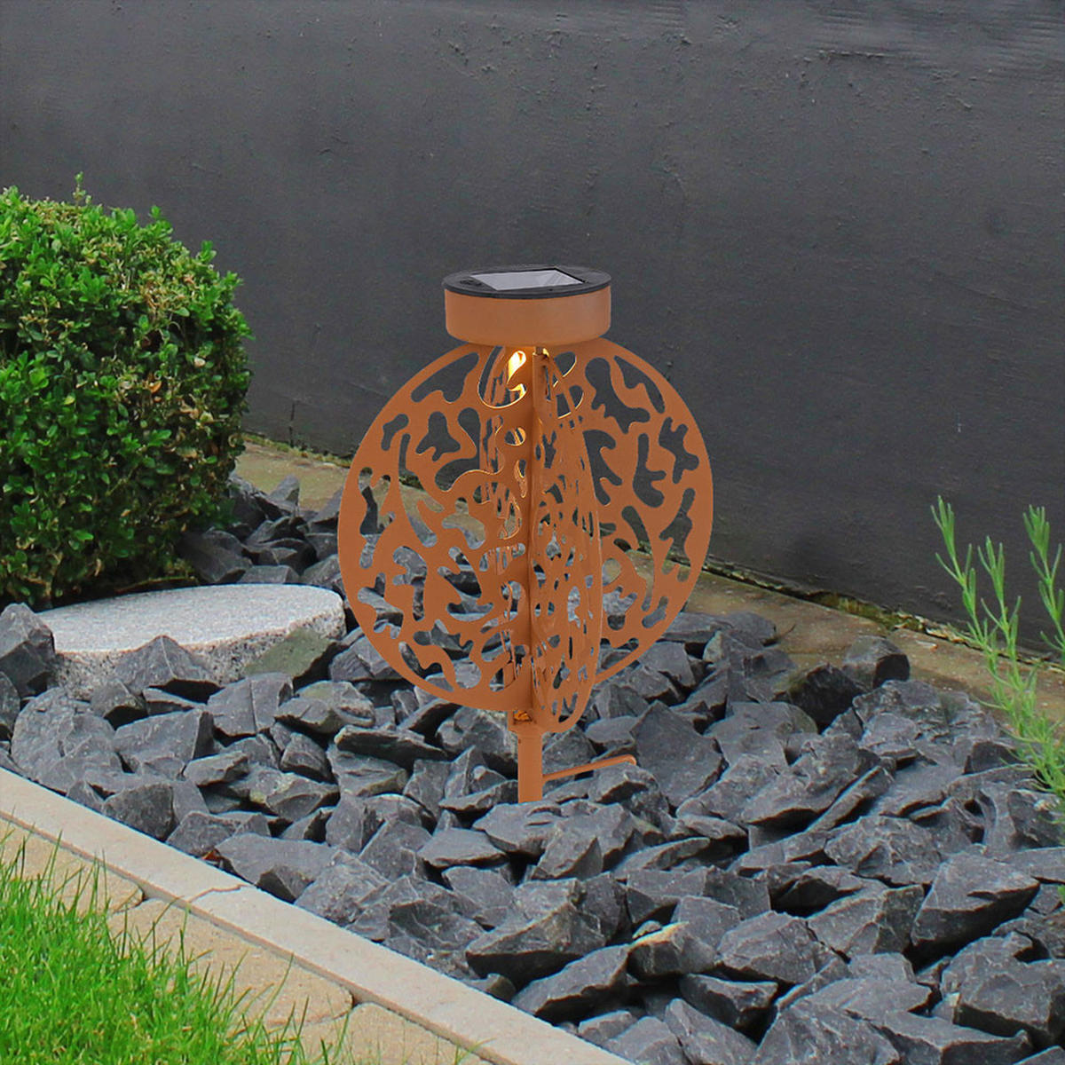 LED AUSSENLEUCHTE Rostoptik Braun - Braun, Metall (20/20/31cm)