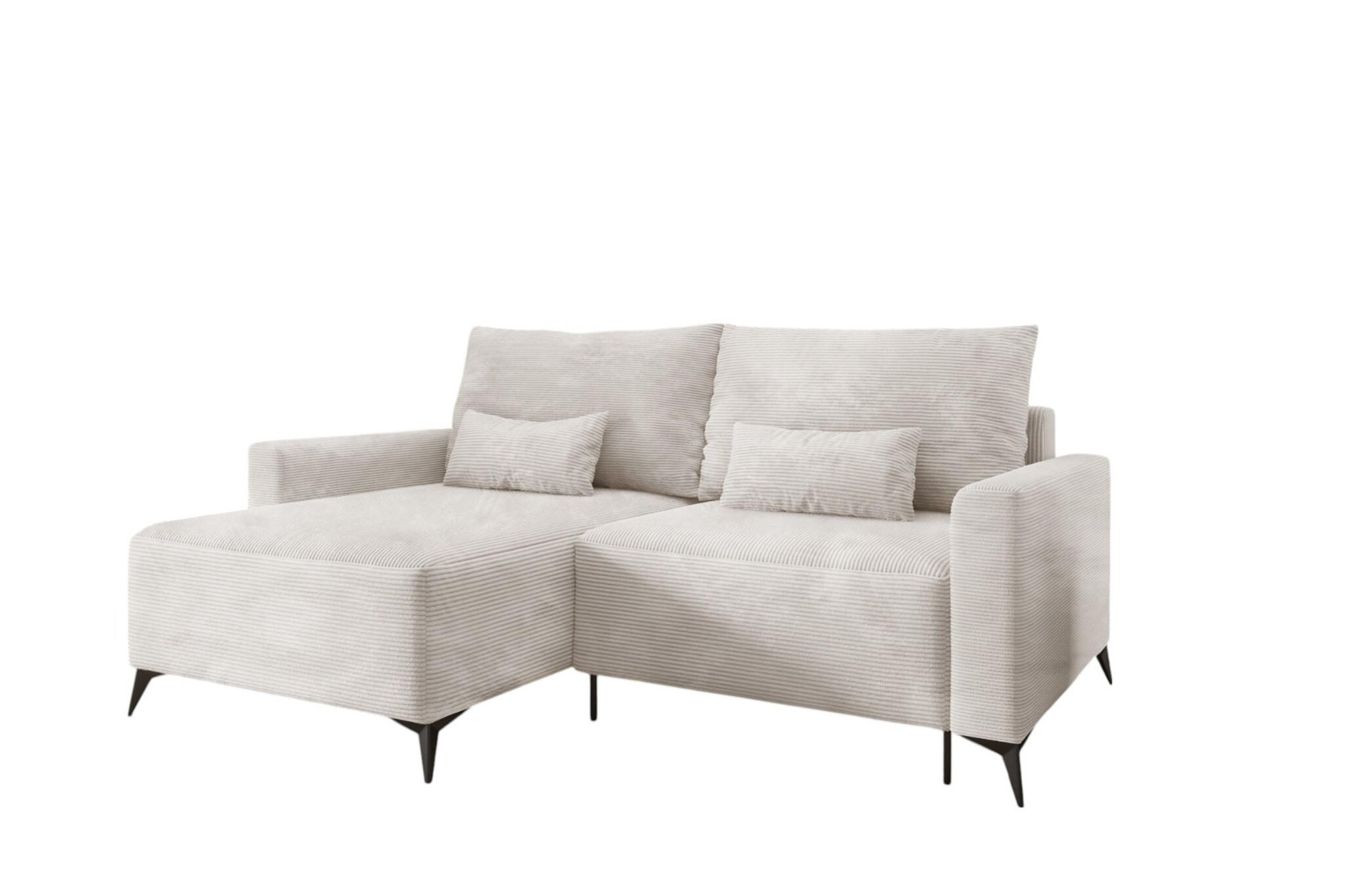 ECKSOFA Silves Mit Schlaffunktion - Weiß, Holzwerkstoff/Textil (239/148cm) - Fun Möbel