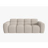 SOFA Lisa aus strukturiertem Stoff sand 3 Sitzplätze - Sandfarben, Textil (101/77/216cm) - Micadoni