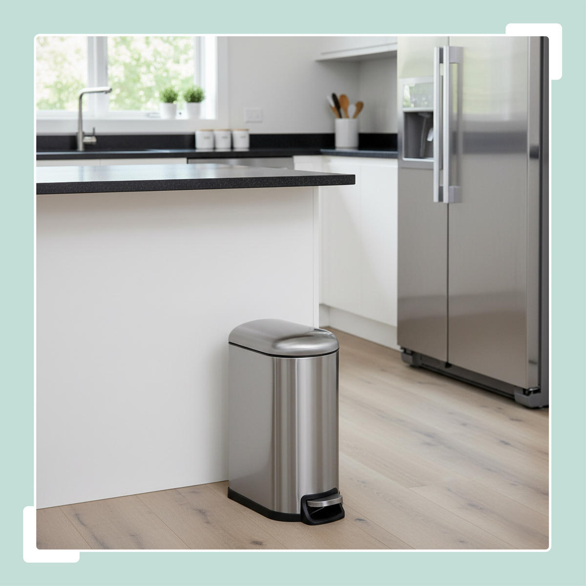 MÜLLEIMER - Silberfarben, Kunststoff/Metall (18.5/39/39cm) - Relaxdays